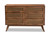 Barrett Mid-Century Modern Walnut Brown Finished Wood And Synthetic Rattan 6-Drawer Dresser MG9001-Rattan-6DW-Dresser