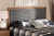 Iden Modern And Contemporary Dark Grey Fabric Upholstered And Walnut Brown Finished Wood Full Size Headboard MG9733-Dark Grey/Walnut-Full-HB