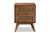 Barrett Mid-Century Modern Walnut Brown Finished Wood And Synthetic Rattan 2-Drawer Nightstand MG9001-Rattan-2DW-NS
