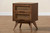 Barrett Mid-Century Modern Walnut Brown Finished Wood And Synthetic Rattan 2-Drawer Nightstand MG9001-Rattan-2DW-NS