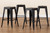 Horton Modern And Contemporary Industrial Black Finished Metal 4-Piece Stackable Counter Stool Set AY-MC06-Black Matte-CS