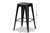 Horton Modern And Contemporary Industrial Black Finished Metal 4-Piece Stackable Counter Stool Set AY-MC06-Black Matte-CS