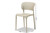 Rae Modern And Contemporary Beige Finished Polypropylene Plastic 4-Piece Stackable Dining Chair Set AY-PC08-Beige Plastic-DC