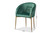 Ballard Modern Luxe And Glam Green Velvet Fabric Upholstered And Gold Finished Metal Dining Chair DC168-Emerald Green Velvet/Gold-DC