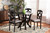 Riona Modern Transitional Grey Fabric Upholstered And Dark Brown Finished Wood 5-Piece Dining Set Riona-Grey/Dark Brown-5PC Dining Set