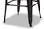 Rosetta Modern Industrial Black Metal And Walnut Brown Finished Wood 4-Piece Bar Stool Set AY-MC13-Black Matte-BS