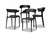 Gould Modern Transtional Black Plastic 4-Piece Dining Chair Set AY-PC09-Black Plastic-DC