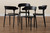 Gould Modern Transtional Black Plastic 4-Piece Dining Chair Set AY-PC09-Black Plastic-DC