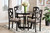 Morigan Sand Fabric Upholstered And Dark Brown Finished Wood 5-Piece Dining Set Morigan-Sand/Dark Brown-5PC Dining Set
