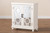 Carlena Modern And Contemporary White Finished Wood And Mirrored Glass 2-Door Sideboard JY20B076-White/Mirror-Sideboard