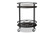 Dallan Modern Industrial Black Metal 2-Tier Kitchen Cart H01-101134A-Black-Cart