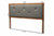 Abner Modern and Contemporary Transitional Dark Grey Fabric Upholstered and Walnut Brown Finished Wood Full Size Headboard MG9731-Dark Grey/Walnut-Full-HB