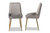 Priscilla Contemporary Glam and Luxe Grey Velvet Fabric Upholstered and Gold Finished Metal 2-Piece Dining Chair Set DC177-Grey Velvet/Gold-DC
