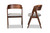 Danton Mid-Century Modern Grey Fabric Upholstered and Walnut Brown Finished Wood 2-Piece Dining Chair Set WM1900B-Smoke/Walnut-DC