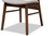 Alston Mid-Century Modern Grey Fabric Upholstered and Walnut Brown Finished Wood 5-Piece Dining Set WM1892B-Smoke/Walnut-5PC Dining Set