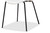 Jaden Modern and Contemporary White Plastic and Black Metal 4-Piece Dining Chair Set AY-PC11-White Plastic-DC