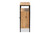 Vander Modern and Contemporary Oak Brown Finished Wood and Black Metal 2-Door Shoe Cabinet MP007-Wotan Oak-Shoe Cabinet