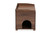 Mariam Modern and Contemporary Walnut Brown Finished Wood Cat Litter Box Cover House SECHC150140WI-Walnut-Cat House