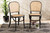 Cambree Mid-Century Modern Brown Woven Rattan and Black Wood 2-Piece Cane Dining Chair Set C29-Black-Beechwood/Rattan-DC
