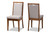 Octavia Modern and Contemporary Grey Fabric Upholstered and Walnut Brown Finished Wood 2-Piece Dining Chair Set RH2082C-Grey/Walnut-DC-2PK