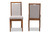 Octavia Modern and Contemporary Grey Fabric Upholstered and Walnut Brown Finished Wood 2-Piece Dining Chair Set RH2082C-Grey/Walnut-DC-2PK