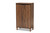 Talon Modern and Contemporary Two-Tone Walnut Brown and Dark Grey Finished Wood 2-Door Shoe Storage Cabinet SESC70210WI-Columbia/Dark Grey-Shoe Cabinet