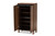 Talon Modern and Contemporary Two-Tone Walnut Brown and Dark Grey Finished Wood 2-Door Shoe Storage Cabinet SESC70210WI-Columbia/Dark Grey-Shoe Cabinet