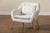 Valentina Mid-Century Modern Transitional Beige Velvet Fabric Upholstered and Natural Wood Finished Armchair 924-Velvet Beige-Chair