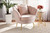 Garson Glam and Luxe Blush Pink Velvet Fabric Upholstered and Gold Metal Finished Accent Chair DC-02-2-Velvet Light Pink-Chair