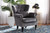 Fletcher Classic and Traditional Grey Velvet Fabric Upholstered and Dark Brown Finished Wood Armchair ZQ-01-Shiny Velvet Grey-Chair