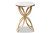Jaclyn Modern and Contemporary Gold Finished Metal End Table with Marble Tabletop H01-97048-Metal/Marble Side Table
