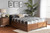 Yara Modern and Contemporary Walnut Brown Finished Wood Full Size 4-Drawer Platform Storage Bed Frame MG0068-Walnut-4DW-Full-Frame