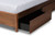 Yara Modern and Contemporary Walnut Brown Finished Wood King Size 4-Drawer Platform Storage Bed Frame MG0068-Walnut-4DW-King-Frame