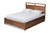 Saffron Modern and Contemporary Walnut Brown Finished Wood King Size 4-Drawer Platform Storage Bed MG0068-Walnut-4DW-King-Bed