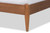 Lenora Mid-Century Modern Beige Fabric Upholstered and Walnut Brown Finished Wood Full Size Platform Bed MG0077S-Beige/Walnut-Full