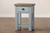 Hastin Classic and Traditional Two-Tone Grey and Antique Brown Finished Wood 1-Drawer Nightstand JY20B118-Grey-NS