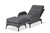 Belden Modern and Contemporary Grey Velvet Fabric Upholstered and Black Metal 2-Piece Recliner Chair and Ottoman Set T-3-Velvet Grey-Chair/Footstool Set