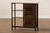 Wayland Modern and Contemporary Rustic Brown Finished Wood and Black Metal 1-Door Shoe Storage Cabinet FN194-ABR-BK-Antique Grey