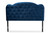 Clovis Modern and Contemporary Navy Blue Velvet Fabric Upholstered Queen Size Headboard Clovis-Navy Blue Velvet-HB-Queen