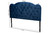 Clovis Modern and Contemporary Navy Blue Velvet Fabric Upholstered King Size Headboard Clovis-Navy Blue Velvet-HB-King