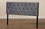 Felix Modern and Contemporary Grey Velvet Fabric Upholstered Queen Size Headboard Felix-Grey Velvet-HB-Queen