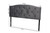 Leone Modern and Contemporary Grey Velvet Fabric Upholstered Queen Size Headboard Leone-Grey Velvet-HB-Queen