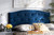 Leone Modern and Contemporary Navy Blue Velvet Fabric Upholstered Full Size Headboard Leone-Navy Blue Velvet-HB-Full