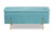 Rockwell Contemporary Glam and Luxe Sky Blue Velvet Fabric Upholstered and Gold Finished Metal Storage Bench FZD0223-Light Blue Velvet-Bench