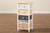Adonis Mid-Century Modern Transitional Multi-Colored Wood 3-Drawer Storage Unit with Basket 1804-3DW/1 Basket