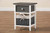 Shadell Modern Transitional Two-Tone Dark Grey and White Finished Wood 1-Drawer Storage Unit with Basket 1806-1DW/1 Basket