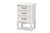 Gabrielle Traditional French Country Provincial White-Finished 3-Drawer Wood Nightstand ETASW-04-White-NS