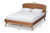 Keagan Mid-Century Modern Transitional Walnut Brown Finished Wood Queen Size Platform Bed MG-2200-1-Ash Walnut-Queen