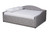 Becker Modern and Contemporary Transitional Grey Fabric Upholstered Full Size Daybed Becker-Grey-Daybed-Full