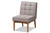 Sanford Mid-Century Modern Grey Fabric Upholstered and Walnut Brown Finished Wood Dining Chair BBT8051.11-Grey/Walnut-CC